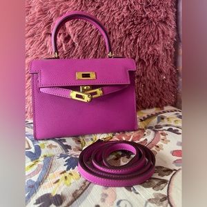 Mini Top Handle Leather Bag